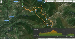 Mapa Ruta de Tres Bispos en Os Ancares (Lugo - Galicia)