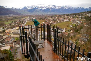 Suiza desde el Mirador junto al Castillo de Vaduz, Liechtenstein