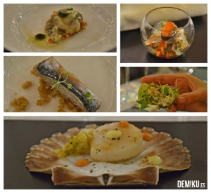 Menu Showcooking de yayo Daporta en las Bodegas Martín Códax