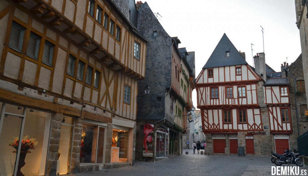 Casas bretonas en Vannes, Bretaña (Francia)