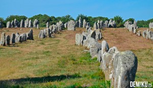 Alineamientos de Kermario en Carnac, Bretaña (Francia)