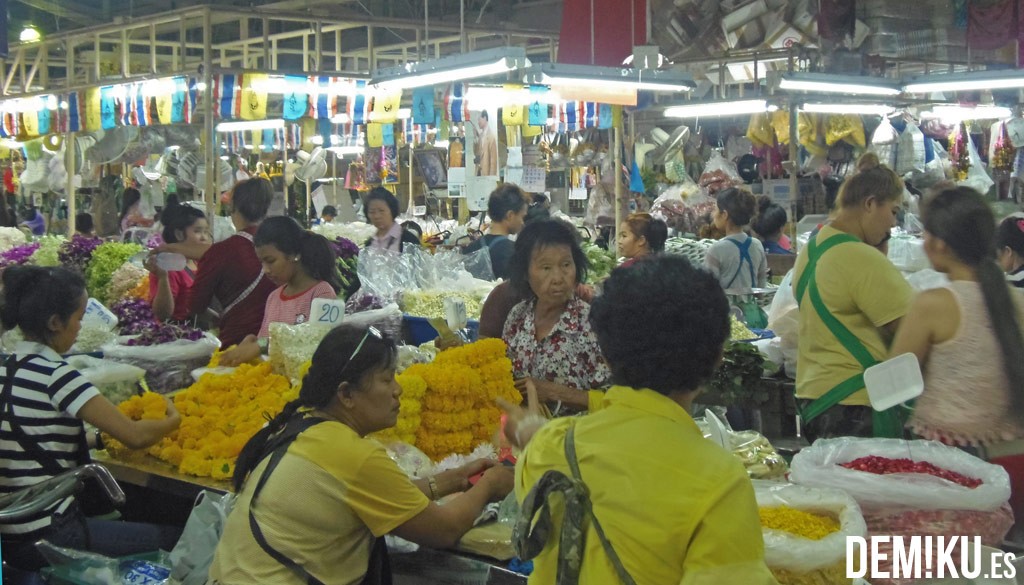 Pak Klong , Mercado de las Flores Bangkok