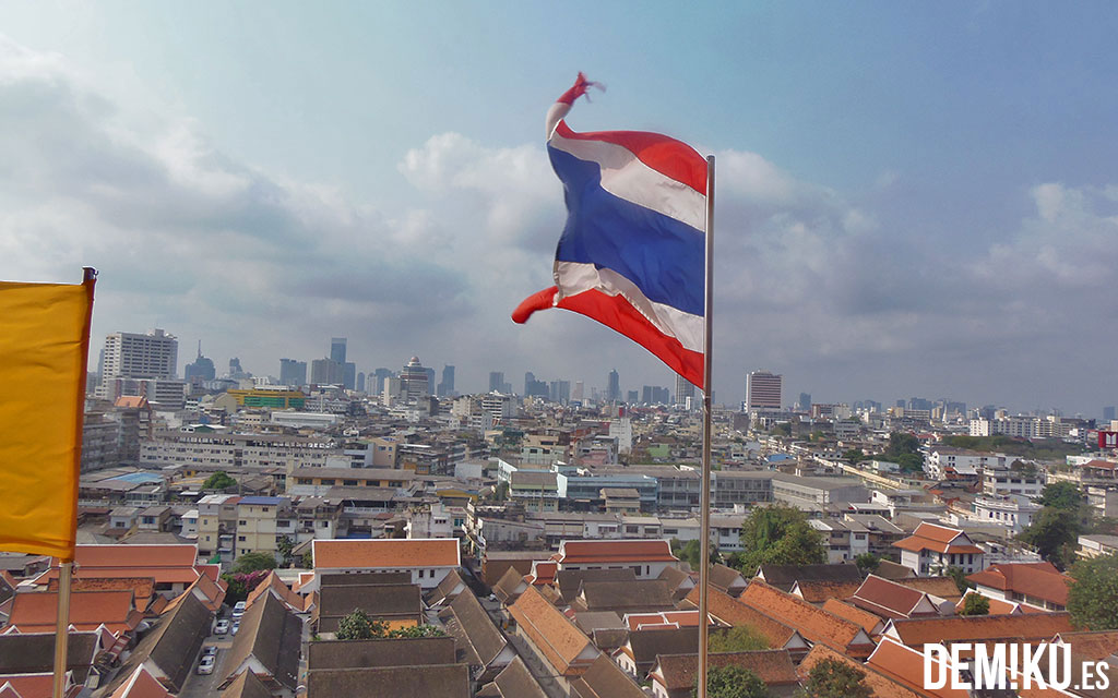 Vistas Bangkok desde el Monte Dorado 