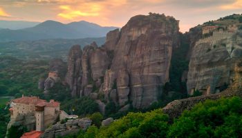 Atardecer en Meteora