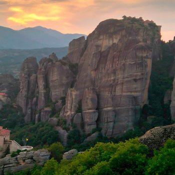 Atardecer en Meteora